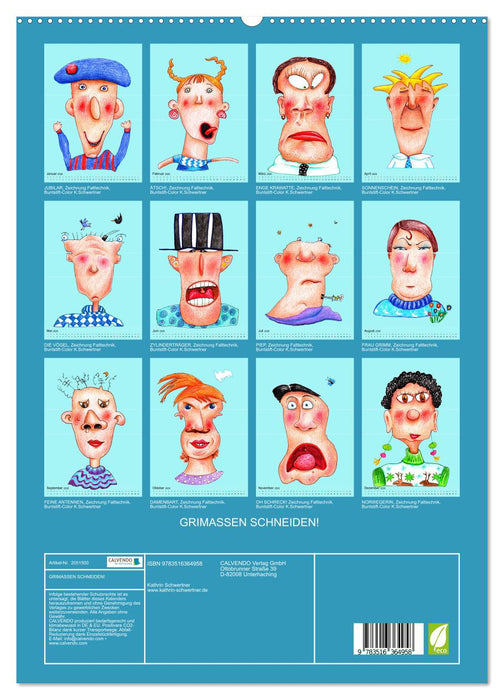 GRIMASSEN SCHNEIDEN! (CALVENDO Premium Wandkalender 2026)