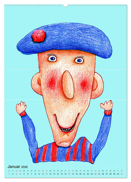 GRIMASSEN SCHNEIDEN! (CALVENDO Premium Wandkalender 2026)