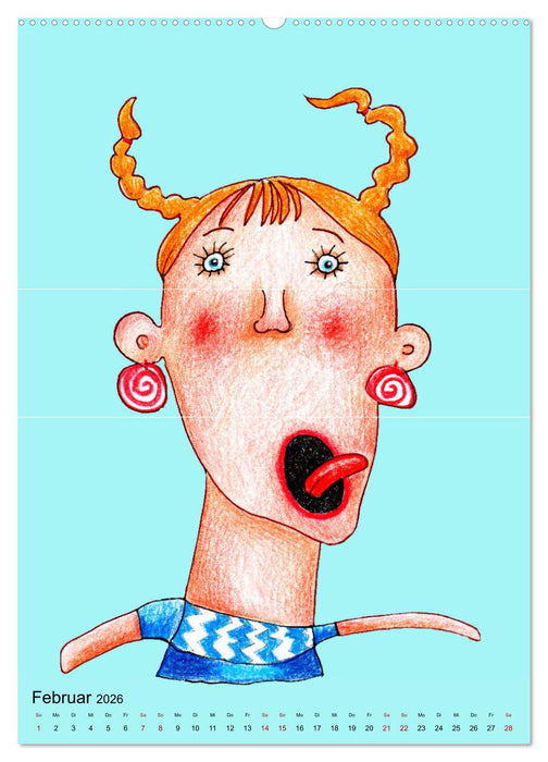 GRIMASSEN SCHNEIDEN! (CALVENDO Premium Wandkalender 2026)
