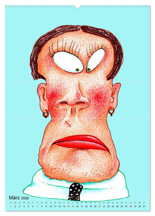 GRIMASSEN SCHNEIDEN! (CALVENDO Premium Wandkalender 2026)