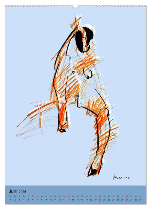 Minimal-Art, Aktzeichnung (CALVENDO Wandkalender 2026)