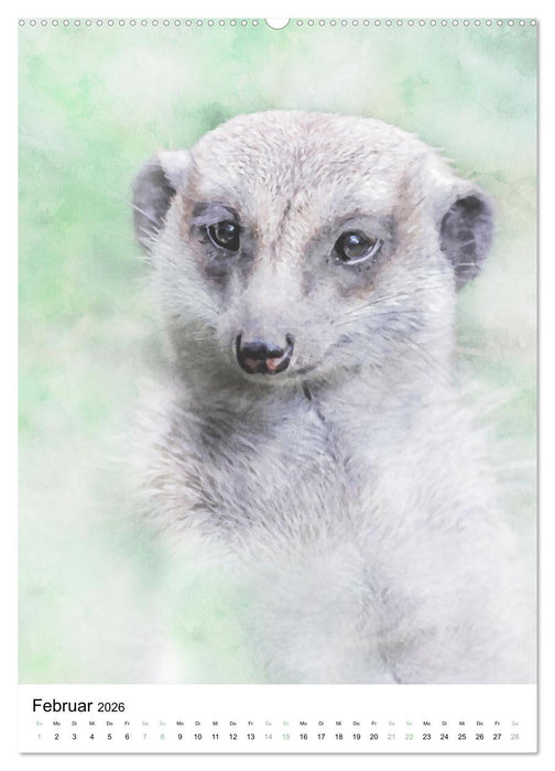 Afrikas Tierwelt - wie gemalt (CALVENDO Wandkalender 2026)