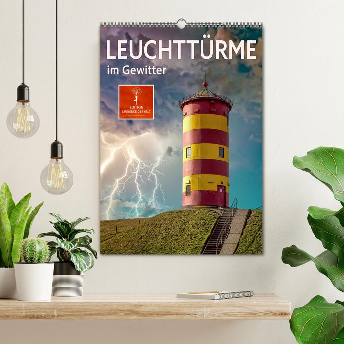 Leuchttürme im Gewitter (CALVENDO Wandkalender 2026)