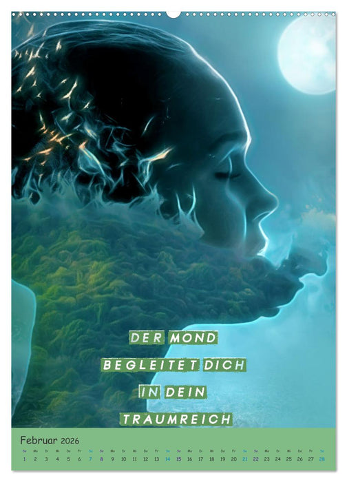 Traum Spruchkalender - Artwork (CALVENDO Wandkalender 2026)