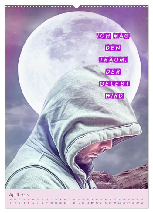 Traum Spruchkalender - Artwork (CALVENDO Wandkalender 2026)