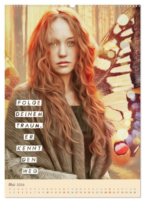 Traum Spruchkalender - Artwork (CALVENDO Wandkalender 2026)