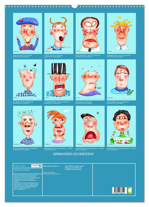 GRIMASSEN SCHNEIDEN! (CALVENDO Wandkalender 2026)