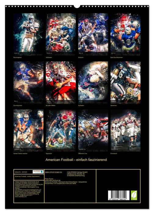 American Football - einfach faszinierend (CALVENDO Premium Wandkalender 2026)