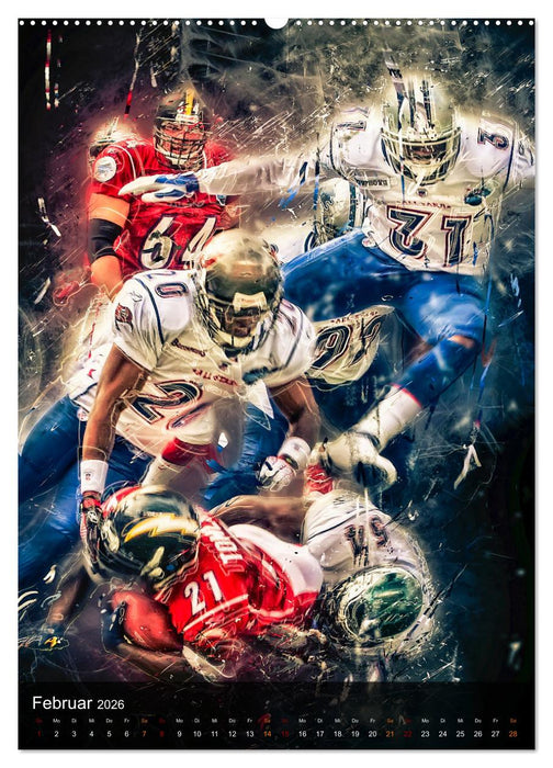 American Football - einfach faszinierend (CALVENDO Premium Wandkalender 2026)