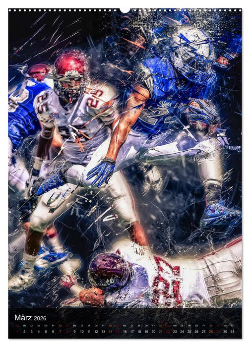 American Football - einfach faszinierend (CALVENDO Premium Wandkalender 2026)