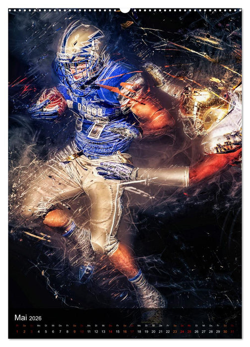 American Football - einfach faszinierend (CALVENDO Premium Wandkalender 2026)