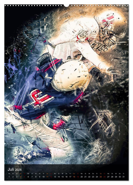 American Football - einfach faszinierend (CALVENDO Premium Wandkalender 2026)