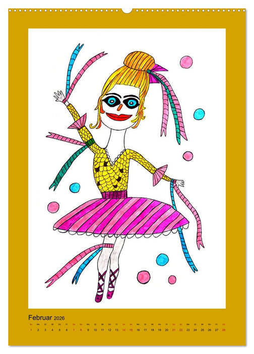 Kunterbunte Mädels (CALVENDO Premium Wandkalender 2026)