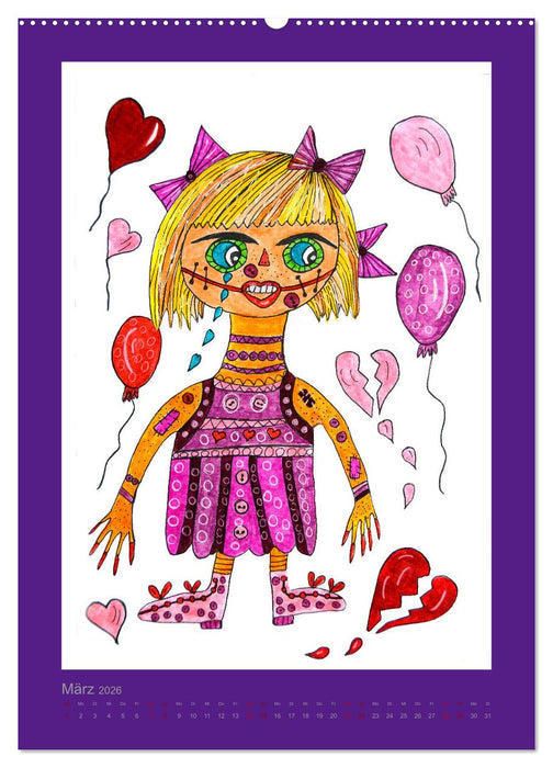 Kunterbunte Mädels (CALVENDO Premium Wandkalender 2026)