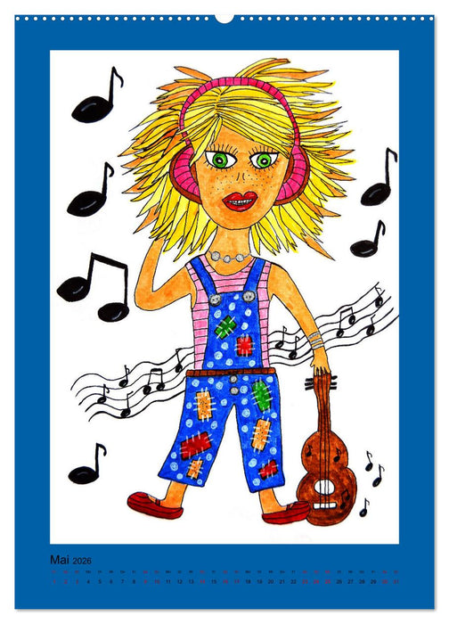 Kunterbunte Mädels (CALVENDO Premium Wandkalender 2026)