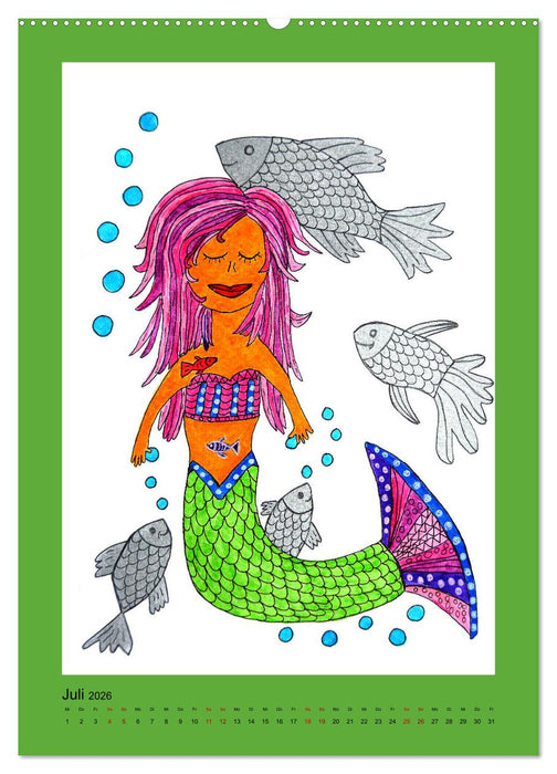 Kunterbunte Mädels (CALVENDO Premium Wandkalender 2026)
