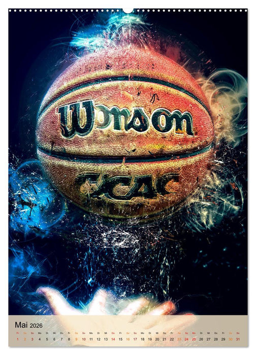 Basketball spektakulär (CALVENDO Premium Wandkalender 2026)