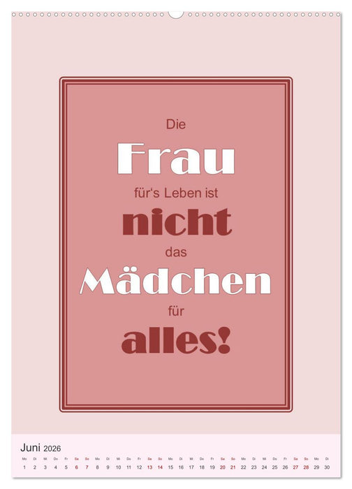 Was Mann über Frau wissen sollte und umgekehrt ... (CALVENDO Premium Wandkalender 2026)