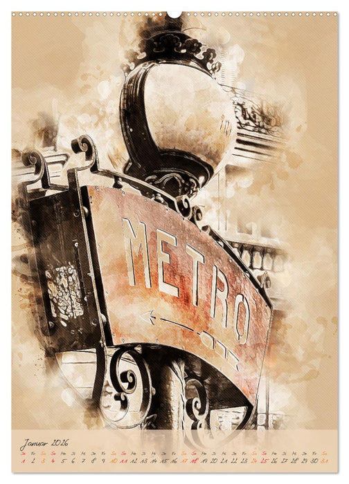 Paris - la Ville de l'amour (CALVENDO Premium Wandkalender 2026)