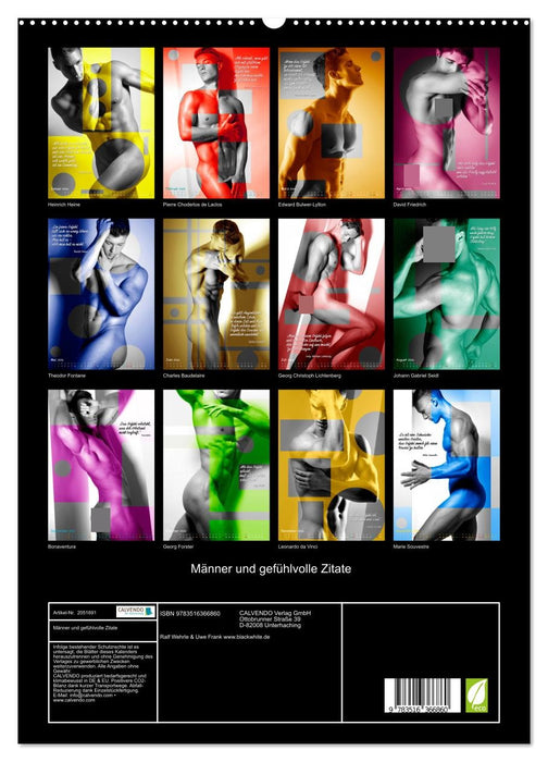 Männer und gefühlvolle Zitate (CALVENDO Premium Wandkalender 2026)