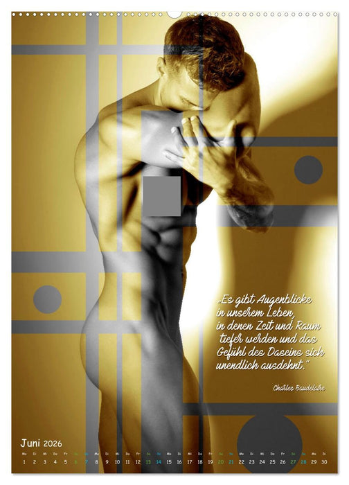 Männer und gefühlvolle Zitate (CALVENDO Premium Wandkalender 2026)