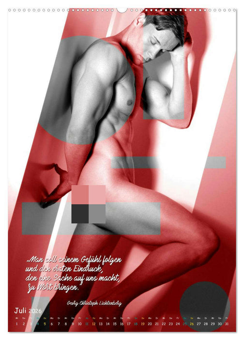 Männer und gefühlvolle Zitate (CALVENDO Premium Wandkalender 2026)