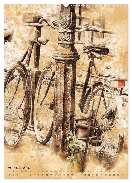 Fahrrad - Retro-Kalender (CALVENDO Premium Wandkalender 2026)