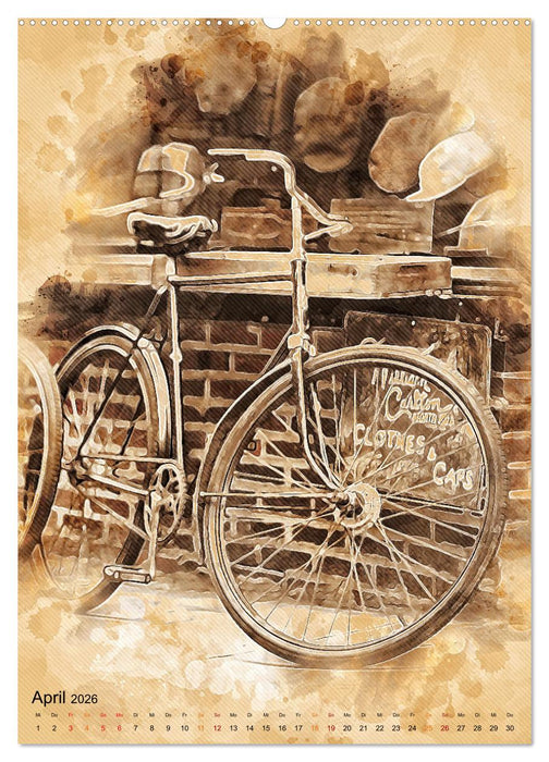 Fahrrad - Retro-Kalender (CALVENDO Premium Wandkalender 2026)