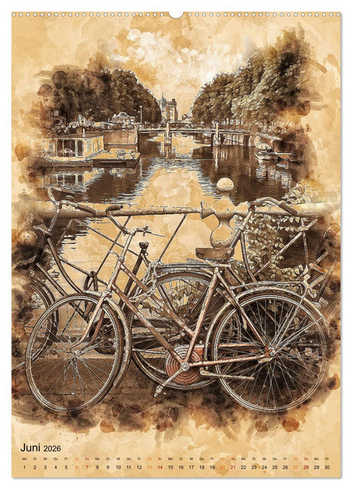 Fahrrad - Retro-Kalender (CALVENDO Premium Wandkalender 2026)