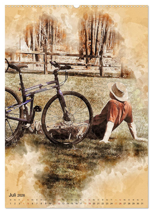 Fahrrad - Retro-Kalender (CALVENDO Premium Wandkalender 2026)