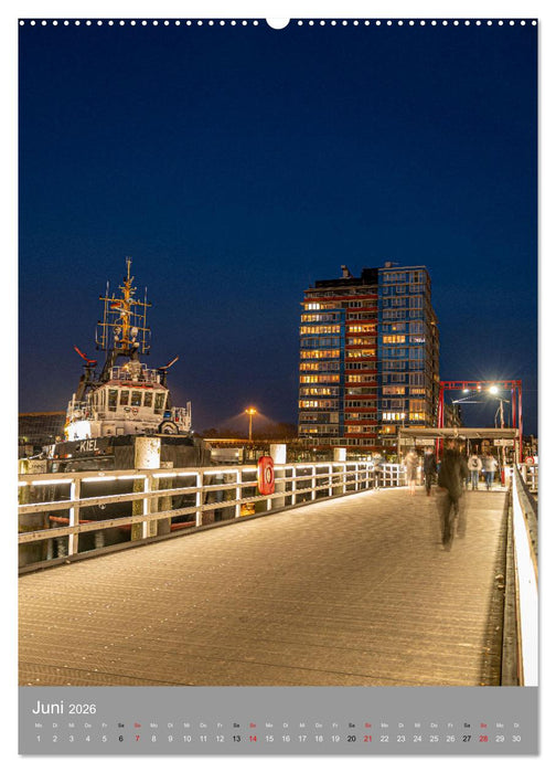 Kiel im Dunkeln. (CALVENDO Wandkalender 2026)