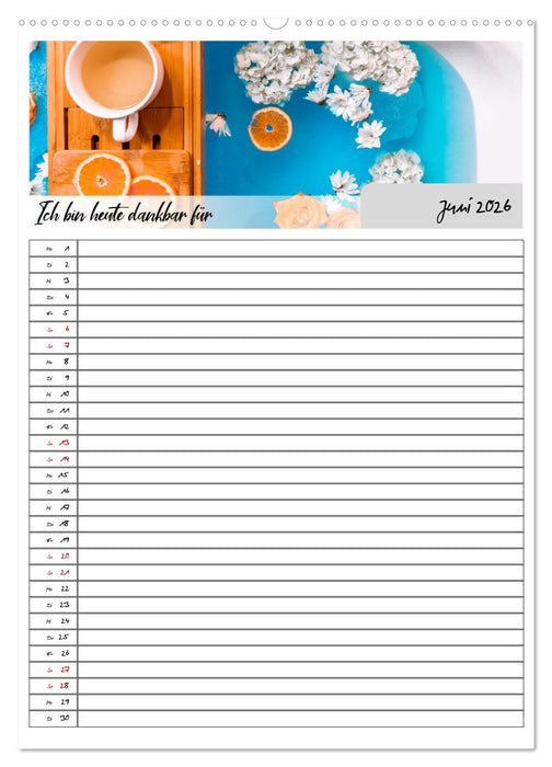 Ich bin dankbar - ein Jahr voller Achtsamkeit (CALVENDO Wandkalender 2026)