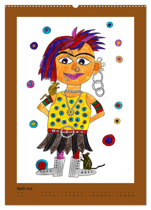 Kunterbunte Mädels (CALVENDO Wandkalender 2026)