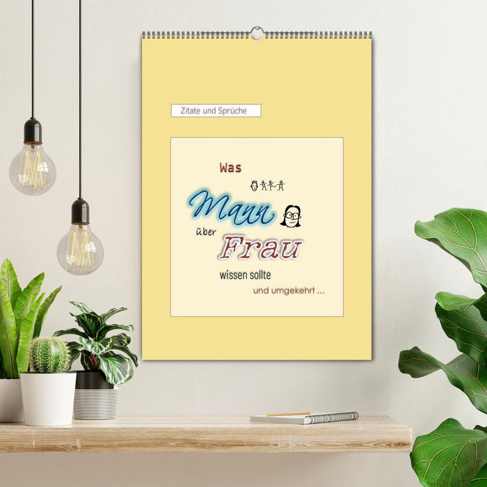 Was Mann über Frau wissen sollte und umgekehrt ... (CALVENDO Wandkalender 2026)