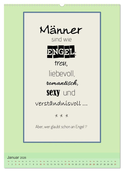 Was Mann über Frau wissen sollte und umgekehrt ... (CALVENDO Wandkalender 2026)