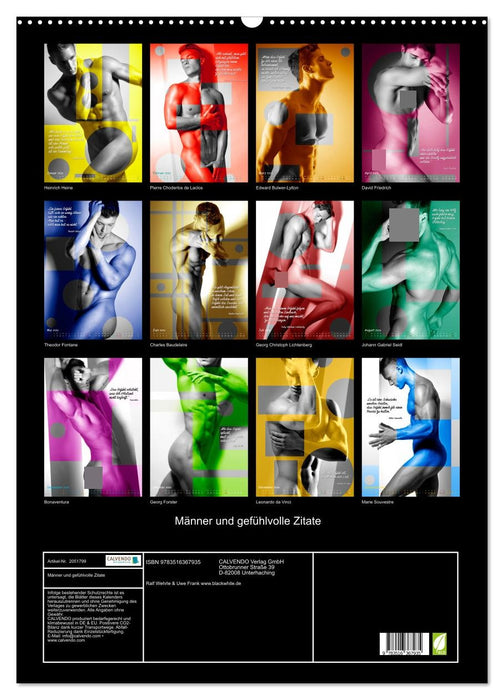 Männer und gefühlvolle Zitate (CALVENDO Wandkalender 2026)