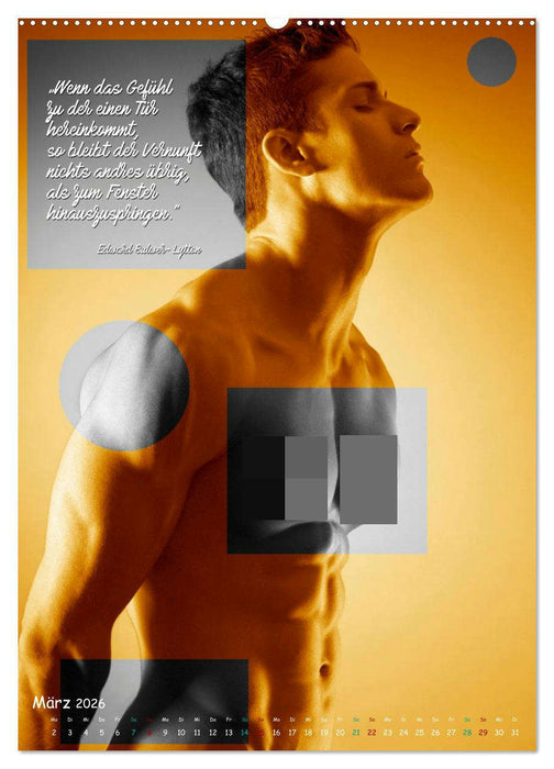 Männer und gefühlvolle Zitate (CALVENDO Wandkalender 2026)