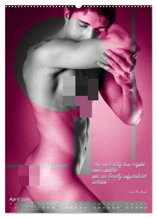 Männer und gefühlvolle Zitate (CALVENDO Wandkalender 2026)