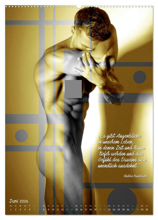 Männer und gefühlvolle Zitate (CALVENDO Wandkalender 2026)
