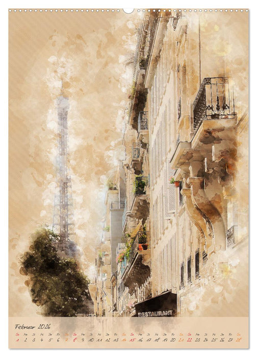 Paris - la Ville de l'amour (CALVENDO Wandkalender 2026)