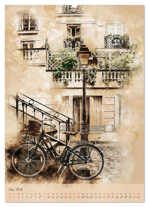 Paris - la Ville de l'amour (CALVENDO Wandkalender 2026)