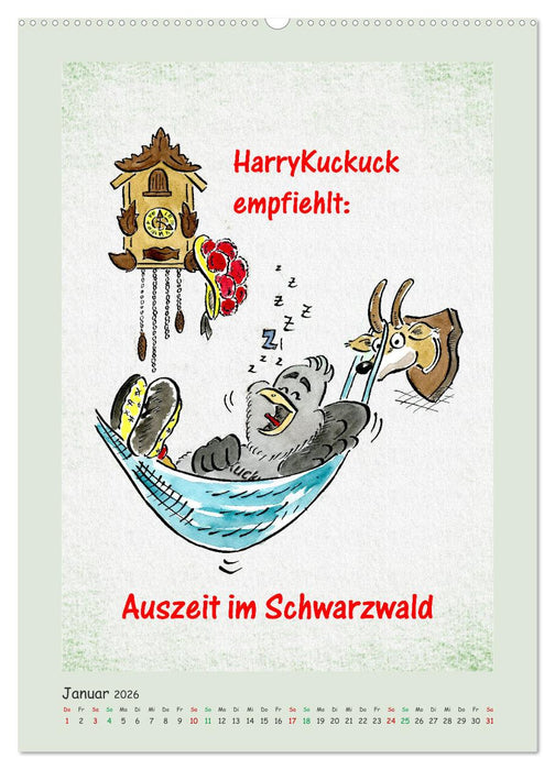 Bollenhut Cartoons (CALVENDO Premium Wandkalender 2026)