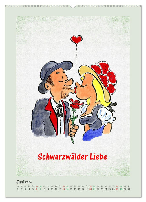 Bollenhut Cartoons (CALVENDO Premium Wandkalender 2026)