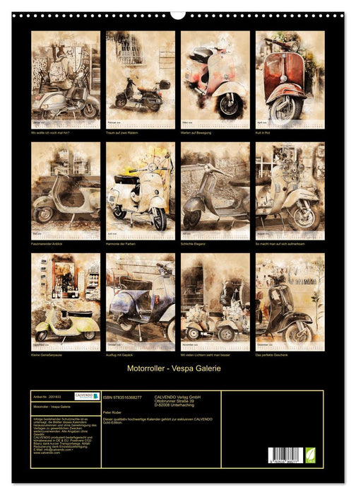 Motorroller - Vespa Galerie (CALVENDO Wandkalender 2026)