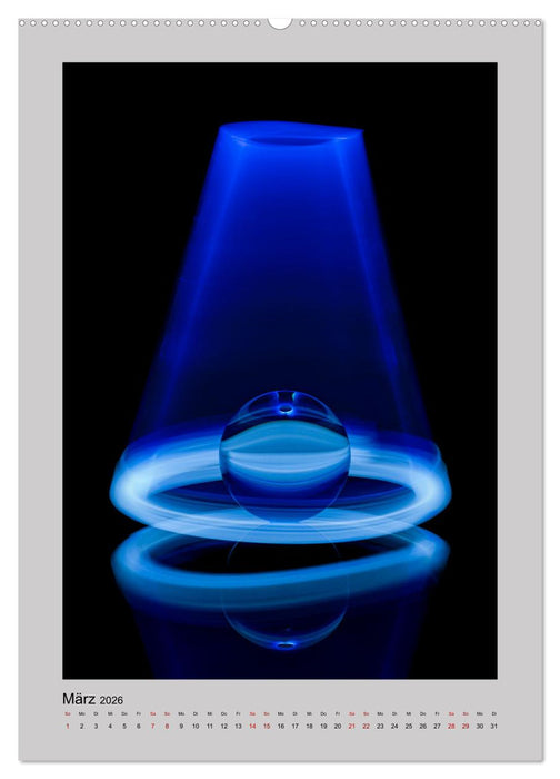 Lensball - Lichtmalerei in der Glaskugel (CALVENDO Wandkalender 2026)