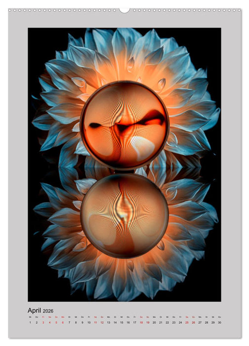 Lensball - Lichtmalerei in der Glaskugel (CALVENDO Wandkalender 2026)