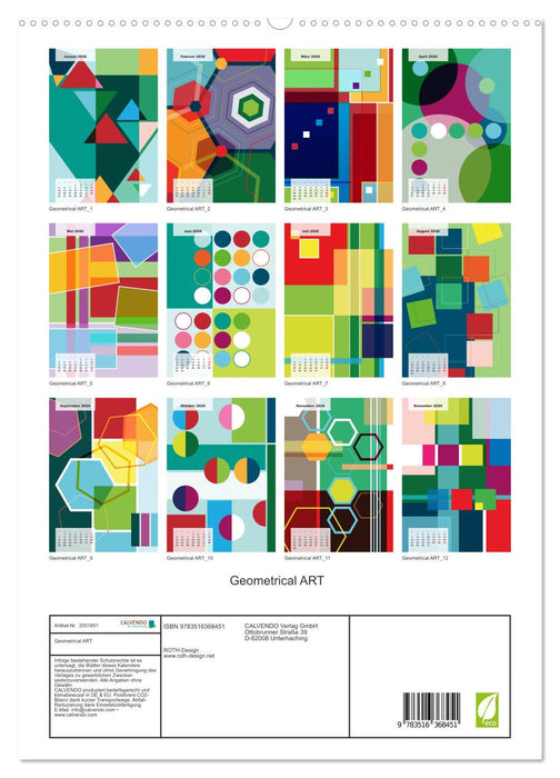 Geometrical ART (CALVENDO Premium Wandkalender 2026)