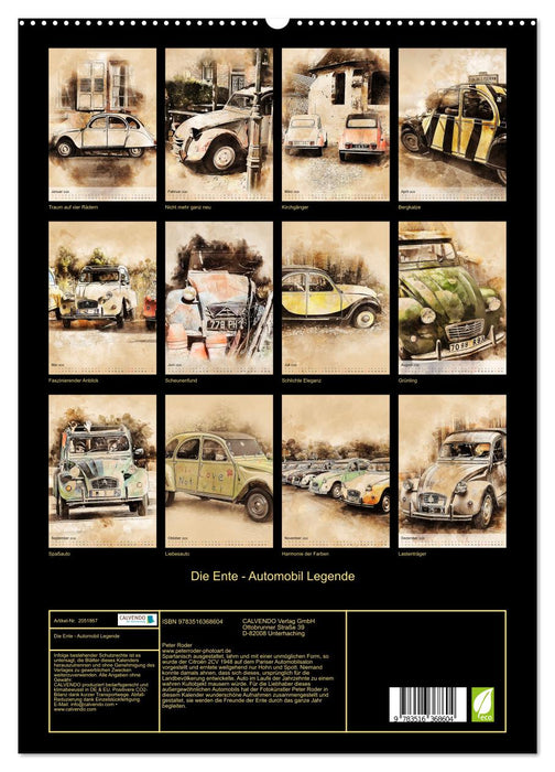 Die Ente - Automobil Legende (CALVENDO Wandkalender 2026)
