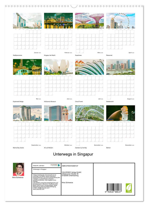 Unterwegs in Singapur (CALVENDO Premium Wandkalender 2026)