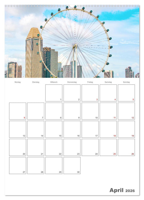 Unterwegs in Singapur (CALVENDO Premium Wandkalender 2026)